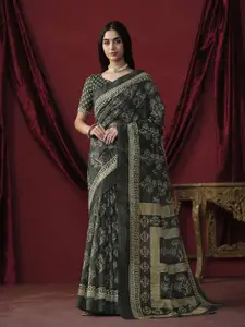 RACHNA Floral Printed Silk Cotton Saree