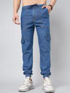 STUDIO NEXX Men Jogger Clean Look Mid Rise Cotton Cargo Jeans