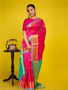 Unnati Silks Woven Design Zari Pure Silk Handloom Kanjeevaram Saree