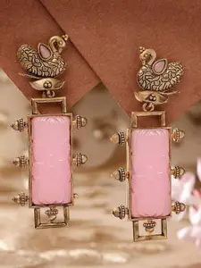 KARATCART Gold Plated Kundan Drop Earrings