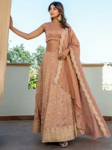 HOUSE OF JAMOTI Embellished Sequinned Ready to Wear Lehenga & Blouse With Dupatta