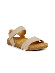 El Naturalista Leather Wedge Sandals with Buckles