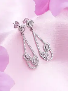 Zavya 925 Sterling Silver Contemporary Drop Earrings