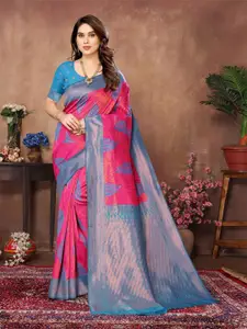 vj fashion Floral Woven Design Zari Banarasi Saree