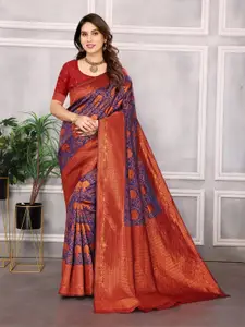 vj fashion Ethnic Motifs Zari Banarasi Saree