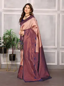 vj fashion Ethnic Motifs Woven Design Zari Banarasi Saree
