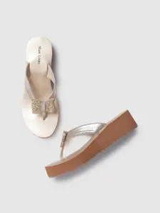 Marc Loire Embellished PU Wedge Sandals