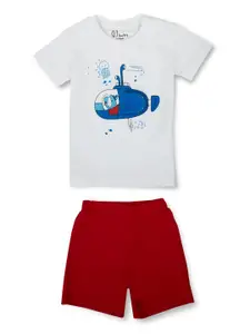 GJ baby Infants Printed T-shirt with Short