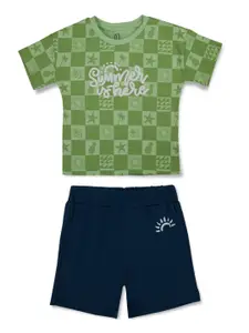 GJ baby Infants Printed T-shirt With Short
