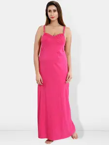 Be You Shoulder Straps Sleeveless Cotton Maxi Nightdress