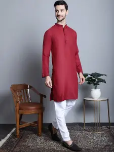 Jompers Mandarin Collar Regular Kurta with Churidar