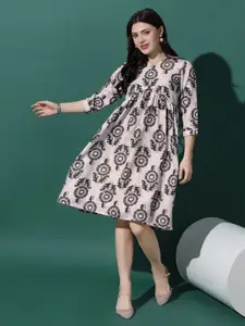 FASHION DREAM Ethnic Motifs Print A-Line Casual Dress