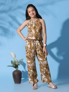 FASHION DREAM Girls Printed Top with Trousers