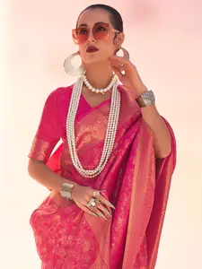 Saree mall Floral Woven Design Zari Kanjeevaram Saree