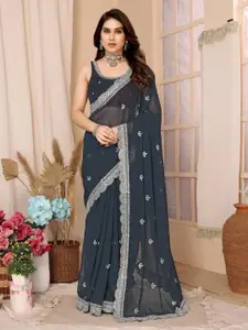 VAIRAGEE Floral Embroidered Saree