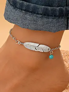 Goho Artificial Beads Beaded Leaf Anklet