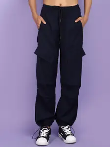 V-Mart Women Mid Rise Clean Look Cotton Cargo Joggers