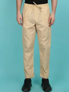 V-Mart Men Mid Rise Striped Track Pants