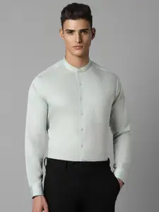 Louis Philippe Mandarin Collar Long Sleeves Cotton Formal Shirt