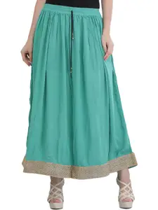 Exotic India Long Flared Maxi Skirt