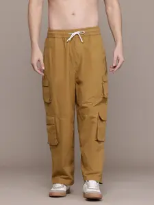 The Roadster Lifestyle Co. Men Relaxed Fit Pure Cotton Cargos