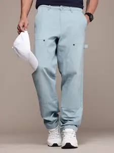 The Roadster Life Co. Men Relaxed Fit Pure Cotton Trousers