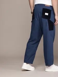 The Roadster Life Co. Men Baggy Fit Pure Cotton Chinos Trousers