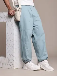 The Roadster Life Co. Men Baggy Fit Pure Cotton Joggers