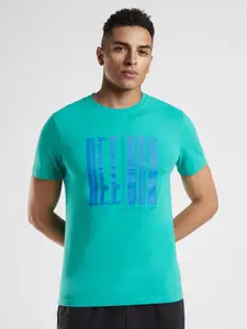 Reebok Statement Slim Fit Printed Pure Cotton T-shirt