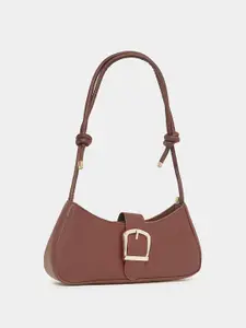 Styli Brown Structured Twisted Knot Satchel