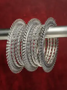 NVR Set of 12 German Silver Oxidised Bangles