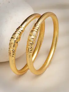 NVR Women Set of 2 Gold-Plated Bangles