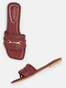 Kenneth Cole Women Textured Open Toe Flats