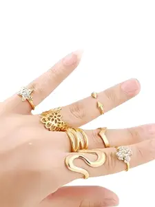 Goho Set of 7 Adjustable Finger Rings
