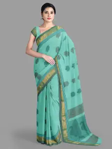 The Chennai Silks Ethnic Motifs Pure Cotton Kanjeevaram Saree