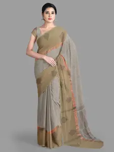 The Chennai Silks Woven Design Striped Pure Cotton Kovai Saree