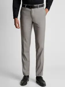 Peter England Elite Men Slim Fit Mid-Rise Formal Trousers