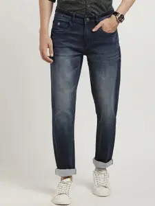 Turtle Men Narrow Tapered Fit Clean Look Mid Rise Heavy Fade Stretchable Jeans
