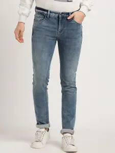 Turtle Men Narrow Tapered Fit Clean Look Mid Rise Heavy Fade Stretchable Jeans