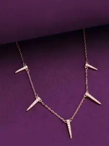 KAI JEWEL Sterling Silver Rose Gold-Plated Necklace