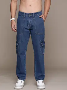 Roadster Men Relaxed Fit Pure Cotton Cargo Jeans