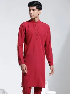 VASTRAMAY Mandarin Collar Regular Sleeves  Kurta
