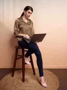 RACHNA Notched Collar Standard Opaque Casual Shirt