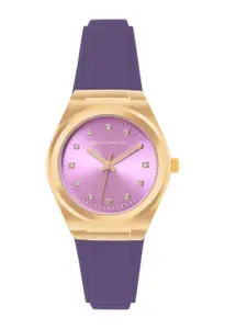 French Connection Women Embellished Dial & Straps Reset Time Analogue Watch FCS07PR