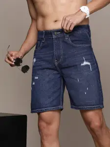 Roadster Men Loose Fit Pure Cotton Denim Shorts