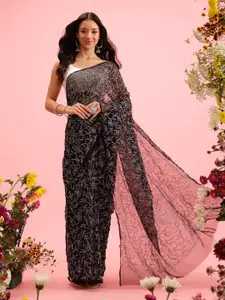 ADA Ethinic Motifs Embroidered Chikankari Saree