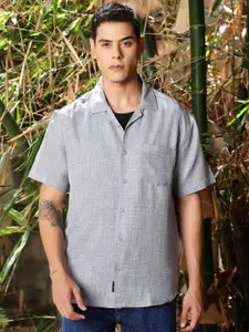 The Roadster Lifestyle Co. Grey Premium Oversized Fit Casual Shirt