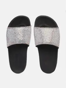 Skechers Women Arch Fit Paradise- Strollin Embellished Sliders