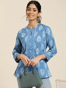HERE&NOW Floral Printed Pure Cotton Kurti