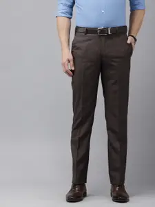 Park Avenue Men Checked Formal Trousers